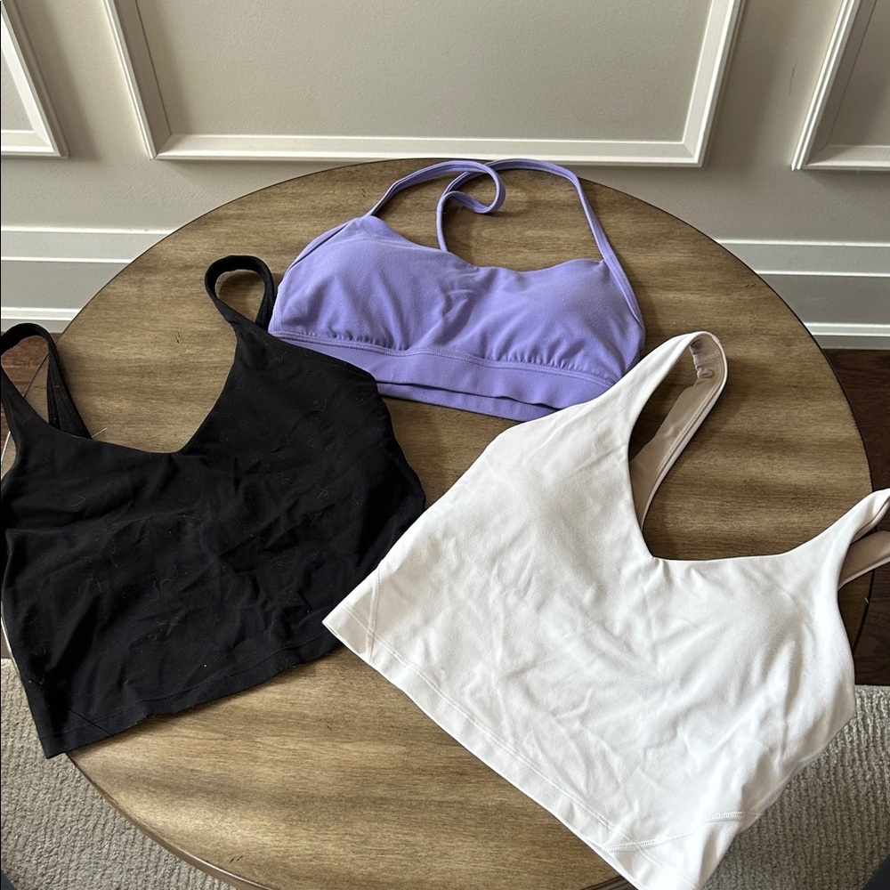 LULULEMON bras / sports bras. All size 4